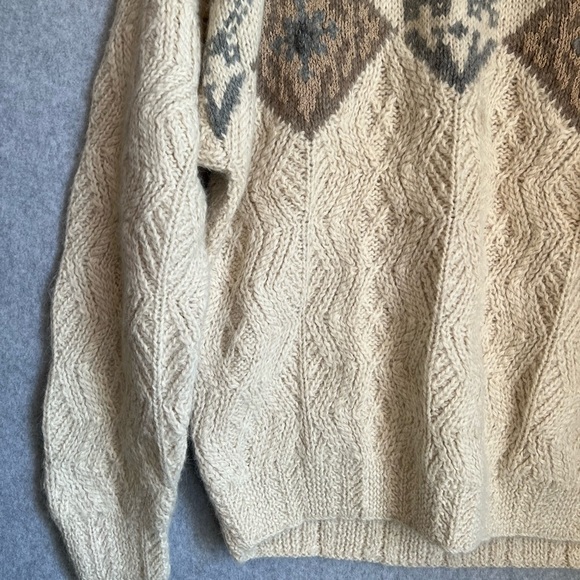 Just One Earth Sweater Mens Large Wool Blend - Picture 4 of 8